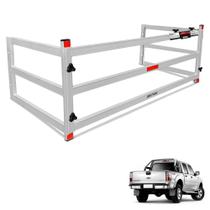 Extensor de Caçamba Ranger 1998 a 2012 Divisor Cargas ED Prata