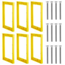 Extensor de Caixa Elétrica Tucnoeu 6 peças 0,6 cm Amarelo ABS
