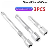 Extensor De Chave De Soquete De 1/4 De Polegada, 3 Peças, 50, 75, 100mm, Conector De Mangueira De