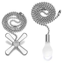Extensor de corrente de tração para ventilador de teto MOONDKIST Beaded Ball Silver Extensor de corrente de tração para ventilador de teto MOONDKIST Beaded Ball Silver