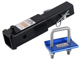 Extensor de engate TOW_HITCH TOPTOW, receptor anti-chocalho de 21,5 cm e 2" Extensor de engate TOW_HITCH TOPTOW, receptor anti-chocalho de 21,5 cm e 2"