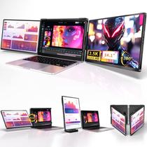 Extensor de monitor de laptop de tela tripla Fzaqwen 2.5K QHD IPS
