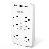 Extensor de saída LENCENT Surge Protector com carregador USB 9 em 1