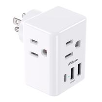 Extensor de saída, tomada multiplugue com 3 portas USB Mifaso