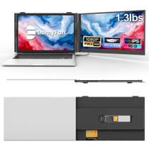 Extensor de tela para laptop domyfan, tela FHD 1080P IPS de 14 polegadas