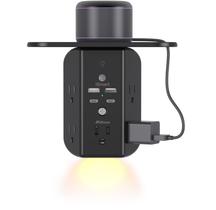 Extensor de tomada de parede Mifaso com portas USB Shelf Night Light