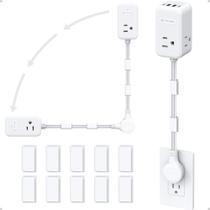 Extensor de Tomada Elétrica TROND Rotativo 360 com USB C 20W