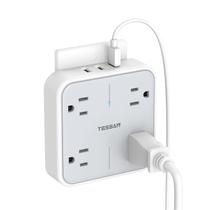 Extensor de tomada múltiplo TESSAN Surge Protector com USB