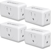 Extensor de Tomada Unidapt Kit com 4 Unidades, Divisor de 3 Vias