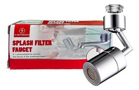 Extensor De Torneira Giratório ABS com cromado 2 eixos de 360 graus