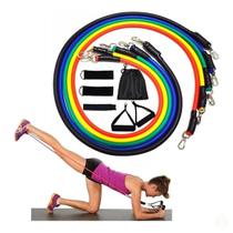 Extensor Elástico 11 Peças Para Exercícios Em Casa Funcional