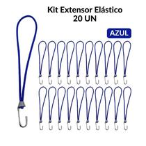 Extensor Elástico Borrachinha Corda Lona Caminhão 35 Cm 20 UN Azul