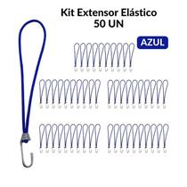 Extensor Elástico Borrachinha Corda Lona Caminhão 35Cm C/ 50 Azul