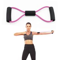 Extensor Elástico BSL3075 Formato de Oito Látex Rosa AB Mídia Extensor Elástico BSL3075 Formato de Oito Látex Rosa AB Mídia
