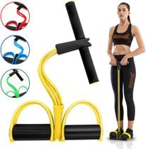 Extensor Elástico Para Exercícios Academia Ginástica Yoga Corda Elástica PEDAL 4 TUBOS - CORES
