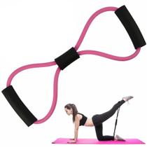 Extensor Elástico Para Exercícios Ginástica Rosa CBRN15856