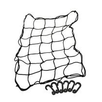 Extensor Elástico Rede 50 x 70cm para Prender Cargas - Kit com 4 Ganchos - Resistente à Vibração