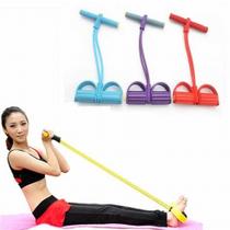 Extensor Elástico Tensão Exercícios Ombro Biceps Triceps Peito Costas Pedal 4 Tubos COR ALEATORIA