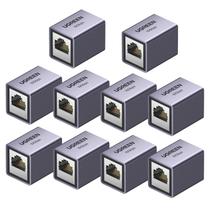 Extensor Ethernet UGREEN 10Gbps (Pacote com 10 Unidades) - Compatível com Cat8, Cat7 e Cat6