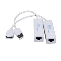 Extensor Ethernet USB 2.0 de 200 m de comprimento, cabo RJ45, branco Extensor Ethernet USB 2.0 de 200 m de comprimento, cabo RJ45, branco