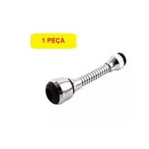 Extensor Flexível De Torneira de Agua Pia Cozinha Adaptador 15x10x4cm Giro 360 Arejador Aço Inox