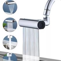 Extensor Flexível para Torneira com 4 Jatos Cascata e Rotação 360 Extensor Flexível para Torneira com 4 Jatos Cascata e Rotação 360