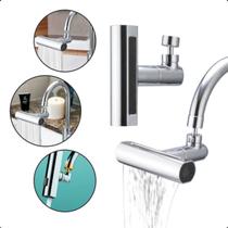 Extensor Giratório Flexível Para Torneira 360º 4 Tipos de Jato Livre de BPA Adaptador Rotativo Alta Pressão Pia Cozinha Extensor Giratório Flexível Para Torneira 360º 4 Tipos de Jato Livre de BPA Adaptador Rotativo Alta Pressão Pia Cozinha