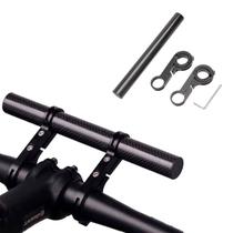Extensor Guidão Bike Fibra Carbono Suporte 20cm Lanterna Gps COR:CARBONO