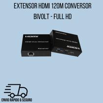 Extensor HDMI 120m Conversor Bivolt - Full HD: Conectividade Ampliada