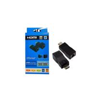 Extensor hdmi 2.0 4k/3d 30 metros via cabo rede rj45 cat-5e/6