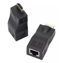 Extensor Hdmi 30 Metros Rj45 60m Cabo Adaptador Rede Cat 5 6