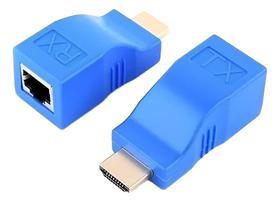 Extensor Hdmi 3d 30 Metros Via 1 Cabo De Rede Rj45 Cat5e/6