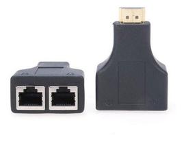 Extensor Hdmi 3d 30 Metros Via Cabo De Rede Utp 45 Cat5e/6