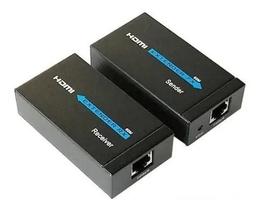 Extensor Hdmi 60 Metros Para cabo De Rede Rj45 Cat5/6 2 Fontes NF