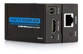 Extensor hdmi 60 metros x rj45 cat5/cat6 3d 1080p