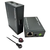 Extensor Hdmi Cabo de Rede Rj45 Com Sensor Ir E 2 Saidas TV 1080p