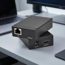 Extensor HDMI RJ45 60m Adaptador Rede Cat 6 7