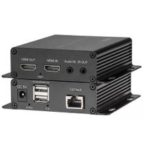 Extensor HDMI sobre Cat5e Wekuant KVM com Áudio e IR 200 m Extensor HDMI sobre Cat5e Wekuant KVM com Áudio e IR 200 m