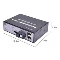 Extensor Hdmi Via Fibra Óptica 20km 1080p + 2 Portas Usb Extensor Hdmi Via Fibra Óptica 20km 1080p + 2 Portas Usb