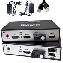 Extensor Hdmi Via Fibra Óptica 20Km 1080P Kvm Conversor Full Extensor Hdmi Via Fibra Óptica 20Km 1080P Kvm Conversor Full