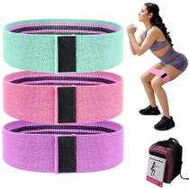 Extensor Kit 3 Faixas Elásticas Para Treino Exercício Bands