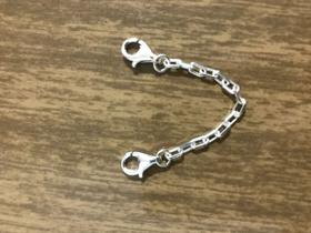 Extensor Trava Prata Maciça 925 Para Pulseira E Colar