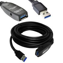 Extensor USB 3.0 Ativo com Repetidor A Macho X A Fêmea 5 Metros Extensor USB 3.0 Ativo com Repetidor A Macho X A Fêmea 5 Metros