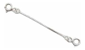 Extensor Veneziana Fecho Boia 15 Cm Prata Legitima 925