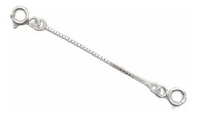 Extensor Veneziana Fecho Boia Trava 5cm Prata 925