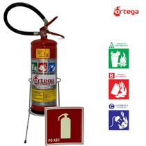 Extintor ABC 4kg com suporte de solo e placa fotoluminiscente Extintor ABC 4kg com suporte de solo e placa fotoluminiscente