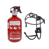 Extintor Abc Automotivo 1kg Gordinho/bujão Extang + Suporte Extintor Abc Automotivo 1kg Gordinho/bujão Extang + Suporte