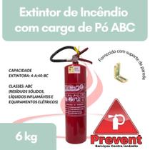 Extintor De Incêndio ABC 06KG - Prevent Serviços Contra inc
