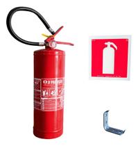 Extintor De Incêndio Abc 6kg p6 5 Anos Suporte E Placa