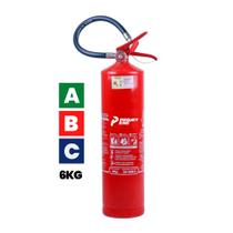 Extintor de Incêndio ABC 6kg + Suporte - Certificado InMetro - 1 ano de Validade - Projet